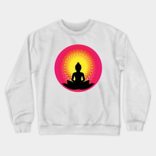 Buddha - The Peaceful Soul Mandala Print Design GC-092-11 Crewneck Sweatshirt
